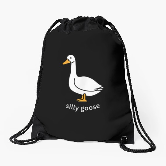 Silly Goose Cute Trendy Clothing Drawstring Bags
