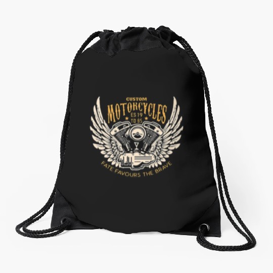 Motorcyclists chopper clothing Premium Drawstring Bags