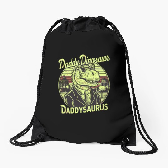 Daddy Dinosaur Daddysauru Supernatural Drawstring Bags