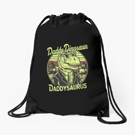 Daddy Dinosaur Daddysauru Supernatural Drawstring Bags