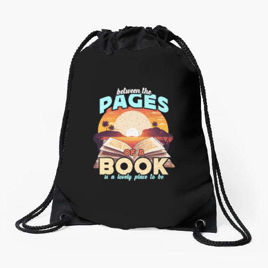 Literature Teacher Between The Pages Of Instructor Drawstring Bags