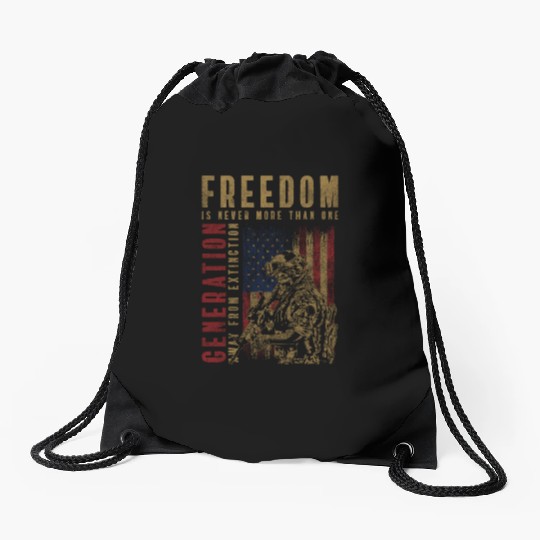 Soldier Country America Drawstring Bags