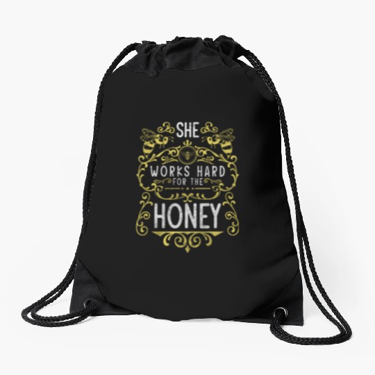 Bee Nature Flower Meadow Beekeeper Drawstring Bags