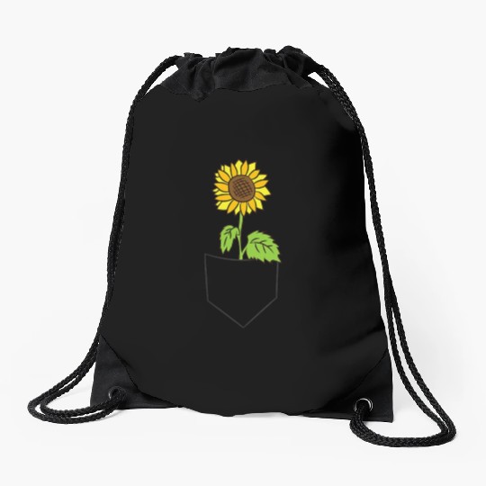 Gardening Sunflower Pocket Gardener Drawstring Bags