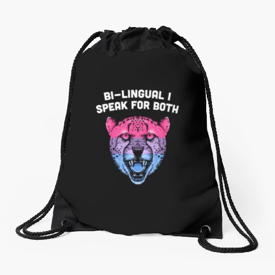Bilingual I Speak for Both Bisexual Pride Month Bi Drawstring Bags