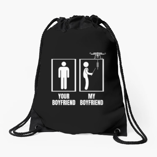 Your Boyfriend My Boyfriend Funny Girlfriend Drawstring Bags