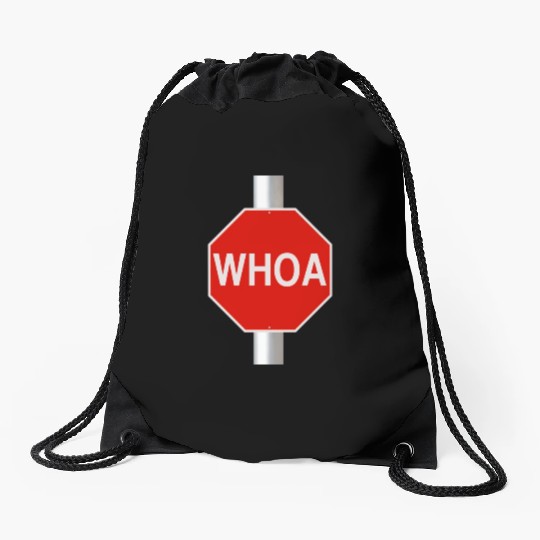 woah surprise Drawstring Bags