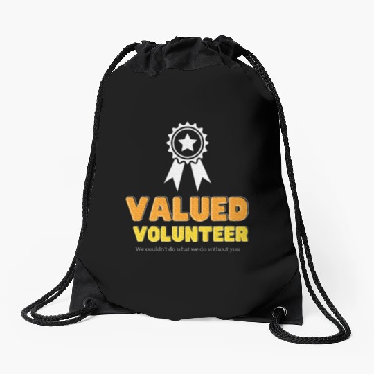 Volunteer Appreciation Ribbon Drawstring Bags