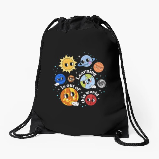 Solar System Learning Science Teacher Drawstring Bags