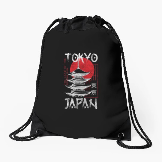 Tokyo City Manga Japanese Drawstring Bags