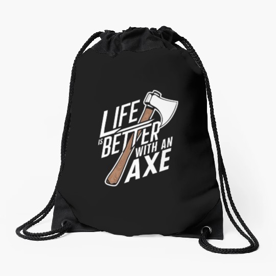 Axe Throwing Enthusiasts Championship Precision Drawstring Bags