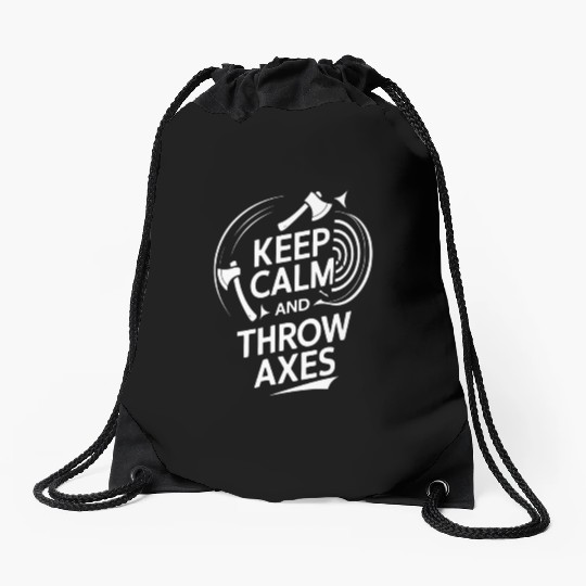 Axe Throwing Enthusiasts Championship Precision Drawstring Bags