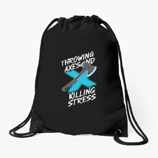 Axe Throwing Enthusiasts Championship Precision Drawstring Bags