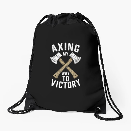 Axe Throwing Enthusiasts Championship Precision Drawstring Bags