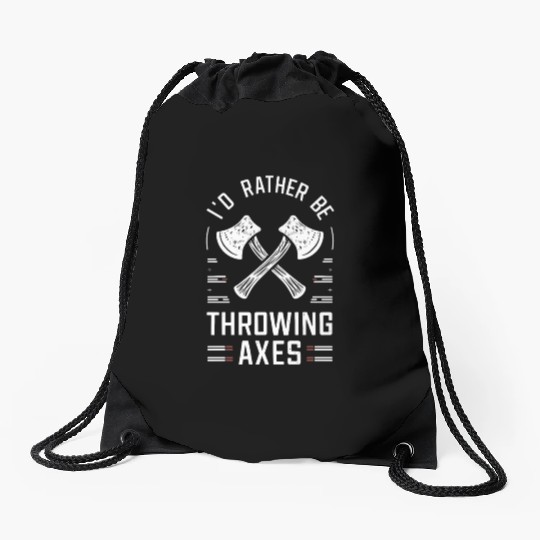 Axe Throwing Enthusiasts Championship Precision Drawstring Bags