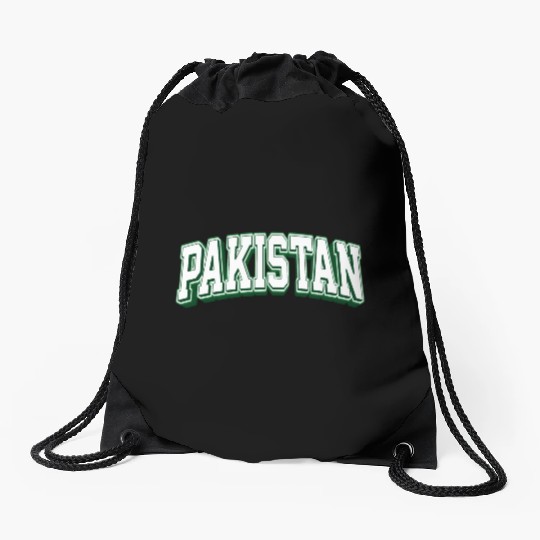 Pakistan cricket player flag Team Pakistan World Drawstring Bags