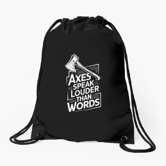Axe Throwing Enthusiasts Championship Precision Drawstring Bags
