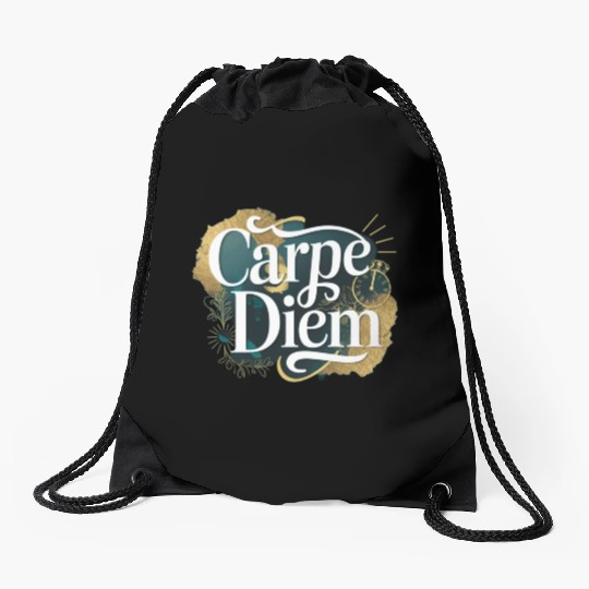 Carpe Diem Drawstring Bags