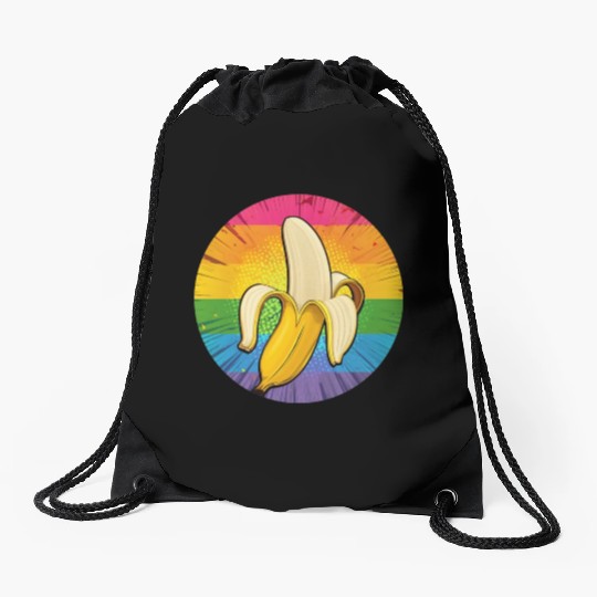 LGBTQ Banana Drawstring Bags