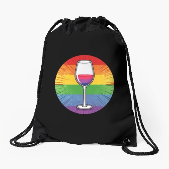 LGBTQ Wine Drawstring Bags