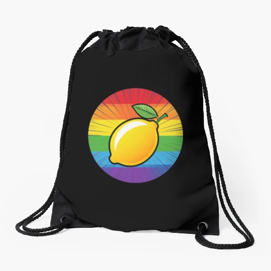 LGBTQ Lemon Drawstring Bags