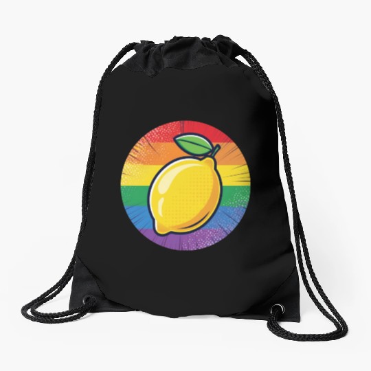 LGBTQ Lemon Drawstring Bags