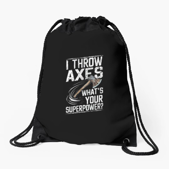 Axe Throwing Enthusiasts Championship Precision Drawstring Bags