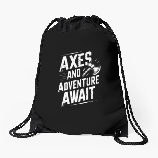 Axe Throwing Enthusiasts Championship Precision Drawstring Bags