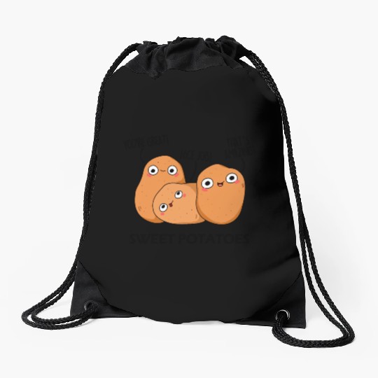 Sweet Potatoes Funny Vegetable Puns Drawstring Bags
