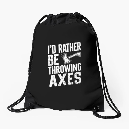 Axe Throwing Enthusiasts Championship Precision Drawstring Bags