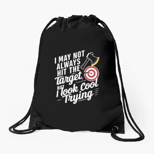 Axe Throwing Enthusiasts Championship Precision Drawstring Bags