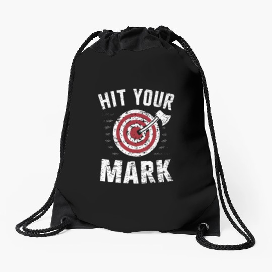 Axe Throwing Enthusiasts Championship Precision Drawstring Bags