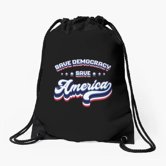 Save Democracy - 2024 Elections Drawstring Bags