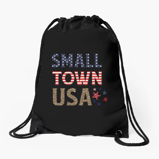 SMALL TOWN USA Drawstring Bags