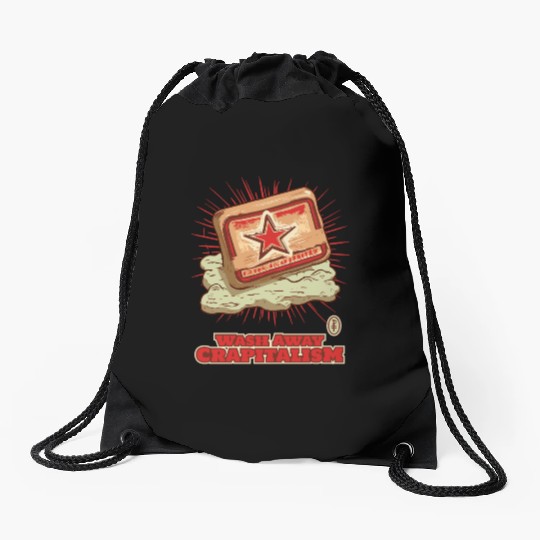 Wash Away Crapitalism with Communist Soap Drawstring Bags
