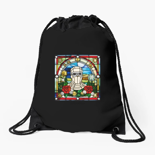 "Operation Sandstorm" church window design Drawstring Bags
