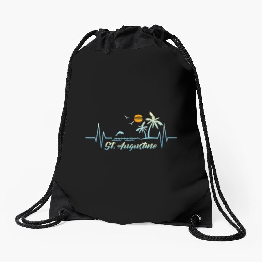 Augustine Florida Souvenir Spring Break Drawstring Bags