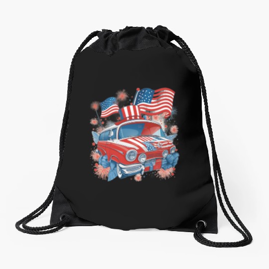 Land of the Free Drawstring Bags