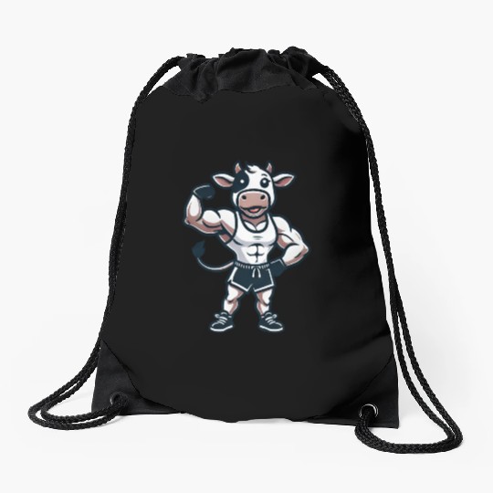 Cow Bull Fitness Workout Gym Training Bodybuilder Drawstring Bags