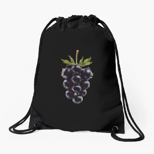 Blackberry Realistic Drawstring Bags