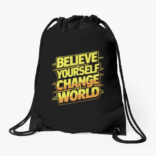 Motivational Quotes Drawstring Bags Design