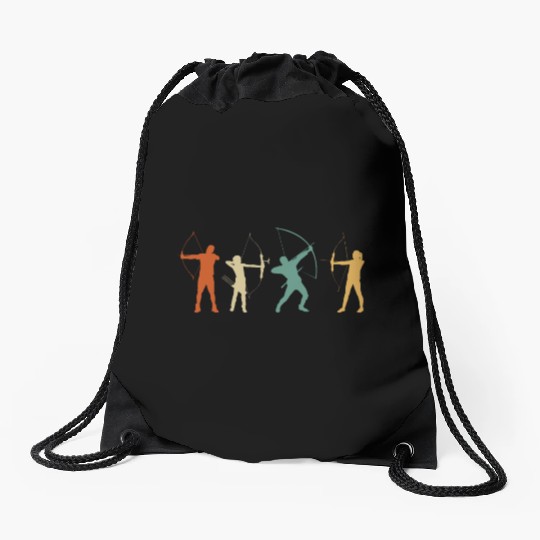 Retro Archery Drawstring Bags