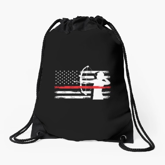America USA Flag Archery Drawstring Bags