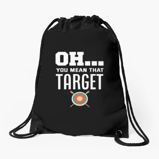 Archer Archery Pun Drawstring Bags