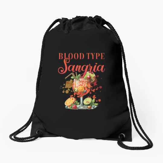 Cocktail Bartender Blood Type Sangria Drawstring Bags