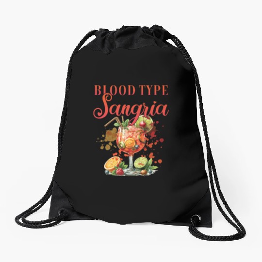 Cocktail Bartender Blood Type Sangria Drawstring Bags