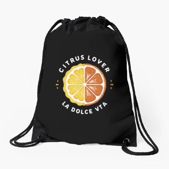 Citrus Lover la Dolce Vita Drawstring Bags