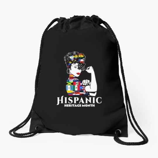 Hispanic Heritage Month Latino Countries Flag Drawstring Bags