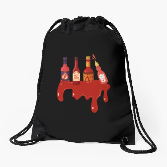 Hot Sauce Hot Sauces Foodie Tea Spicy Hot Drawstring Bags