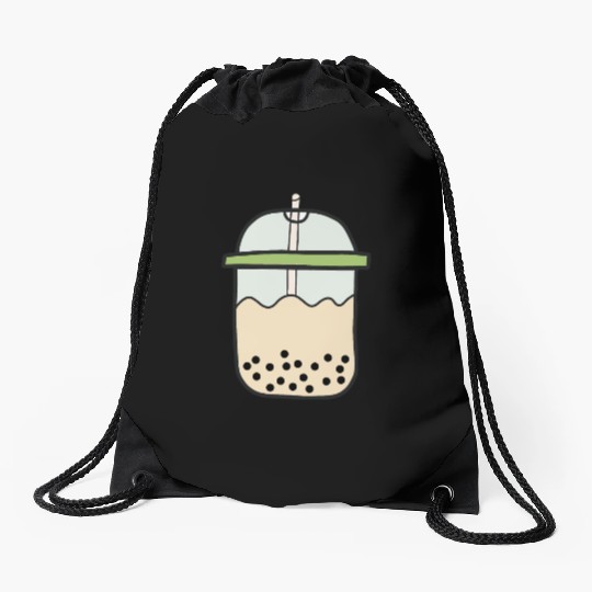 Bubble tea tea Drawstring Bags